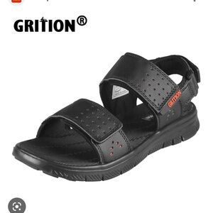 GRITION Men Sandals Outdoor Beach Summer Slippers Male Shoes Flat Lightw…